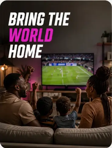 A family enjoying sport together at home