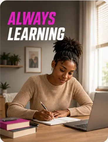 A student learning online at home